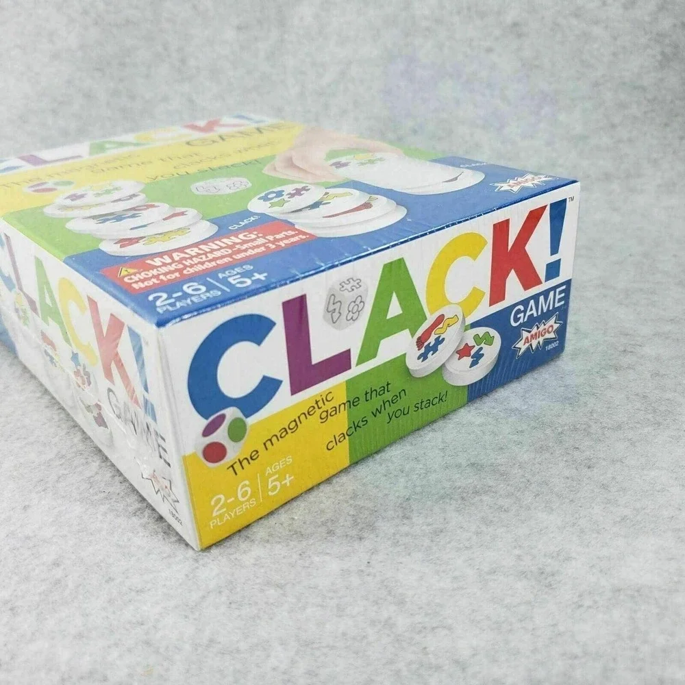 Clack Game Kids Family Fun Night Magnetic Stacking Disks Activity‎ Amigo New